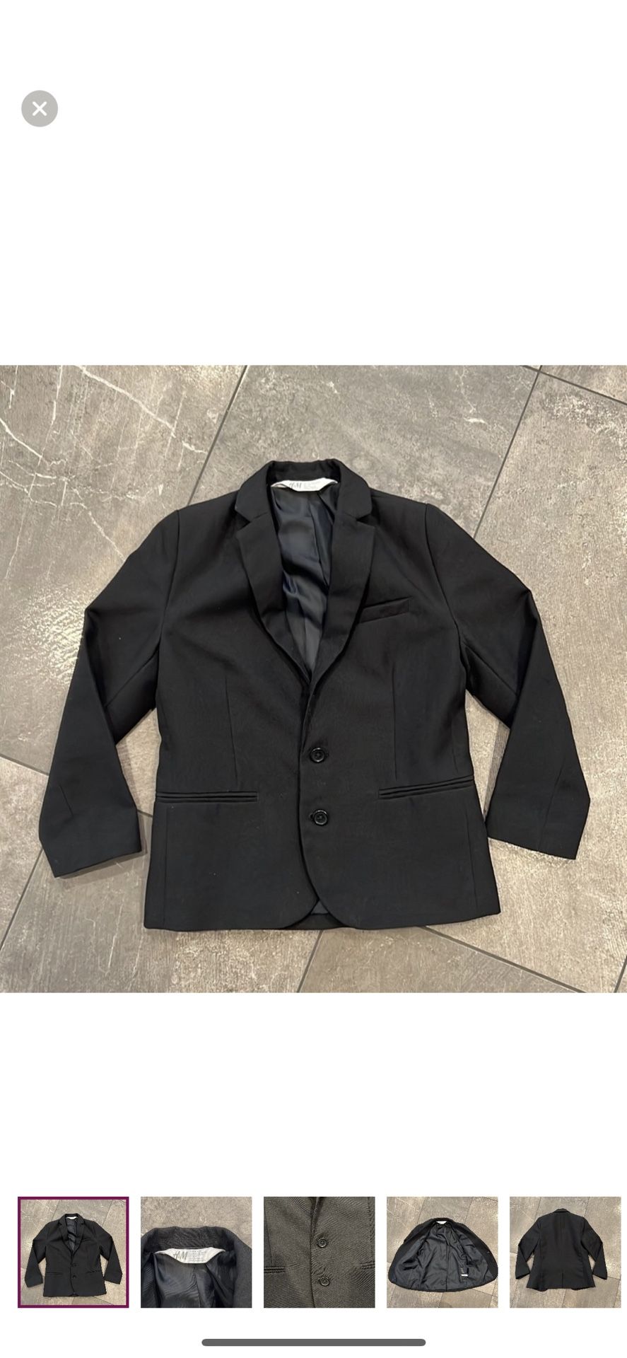 H&M blazer black 5/6 Y