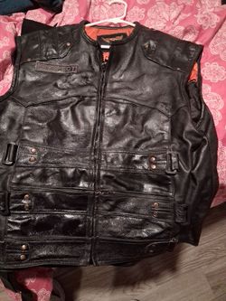 Vintage leather  vest XL