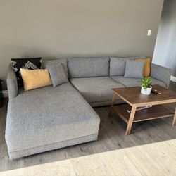 Grey L Shape Sectional Couch