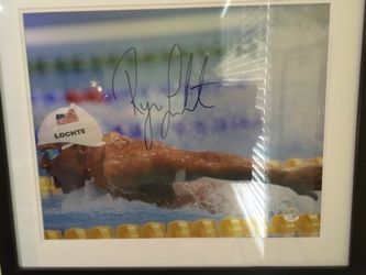 Ryan Lochte Autographed FrMed Picture