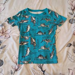 3/$10 🌟 The Children's Place Blue Shark Print PJ Pajama Shirt 7