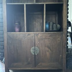 Antique Solid Wood armoire dresser Bookshelf 