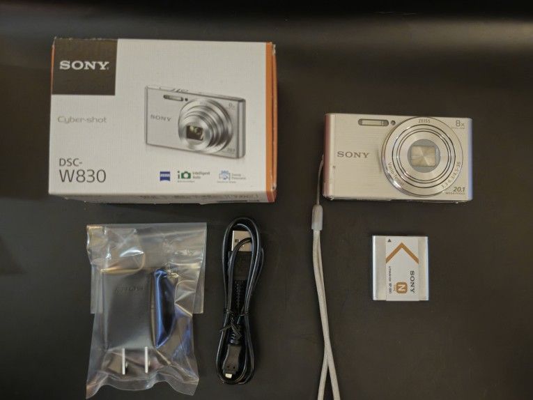 🔥Sony Cybershot W830 20.1MP Digital Camera - Battery + Charger – Works Great!