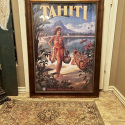 Tahiti large framed picture