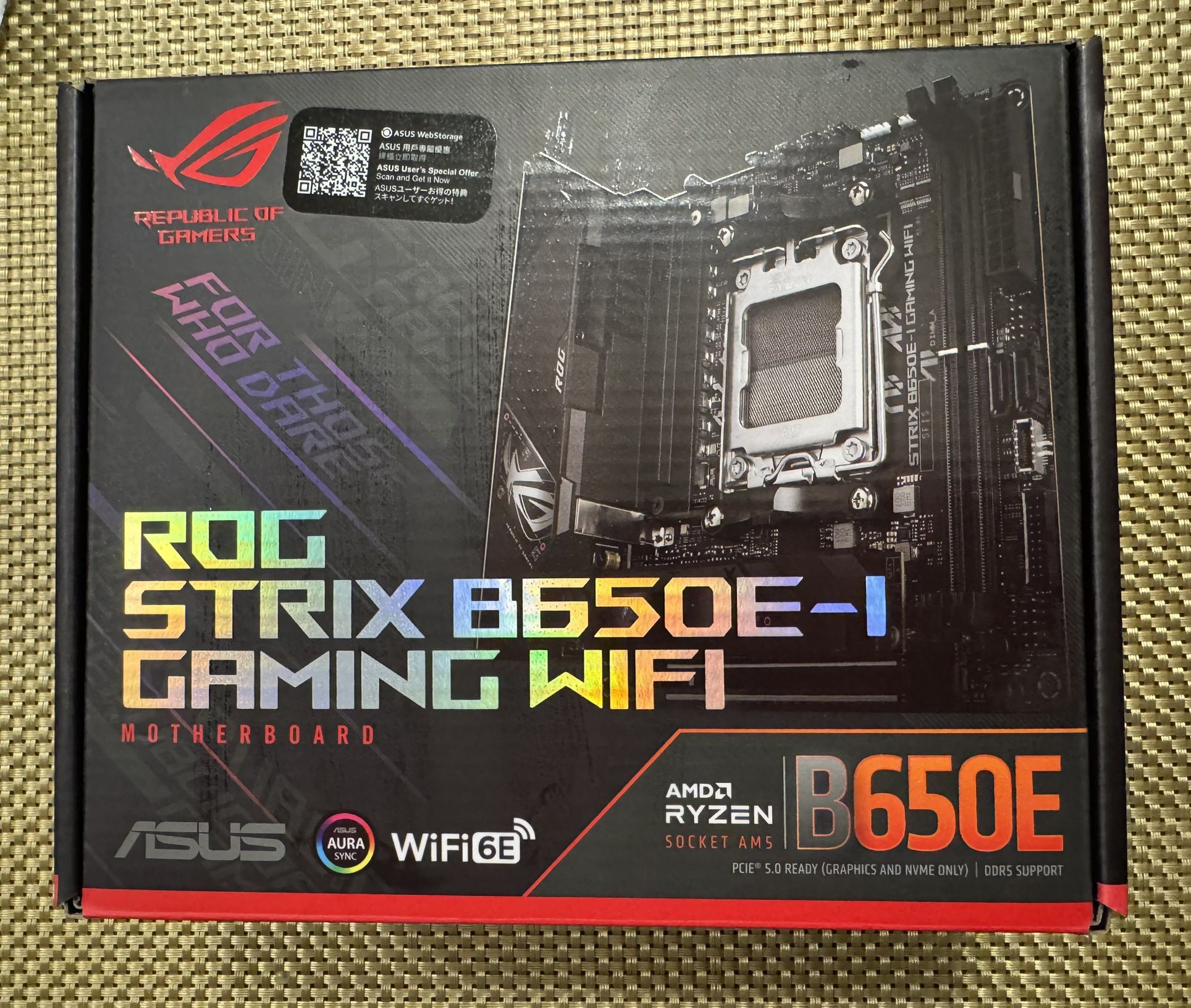 ASUS ROG STRIX B650E-I GAMING WIFI 6E AMD AM5 Mini ITX Motherboard