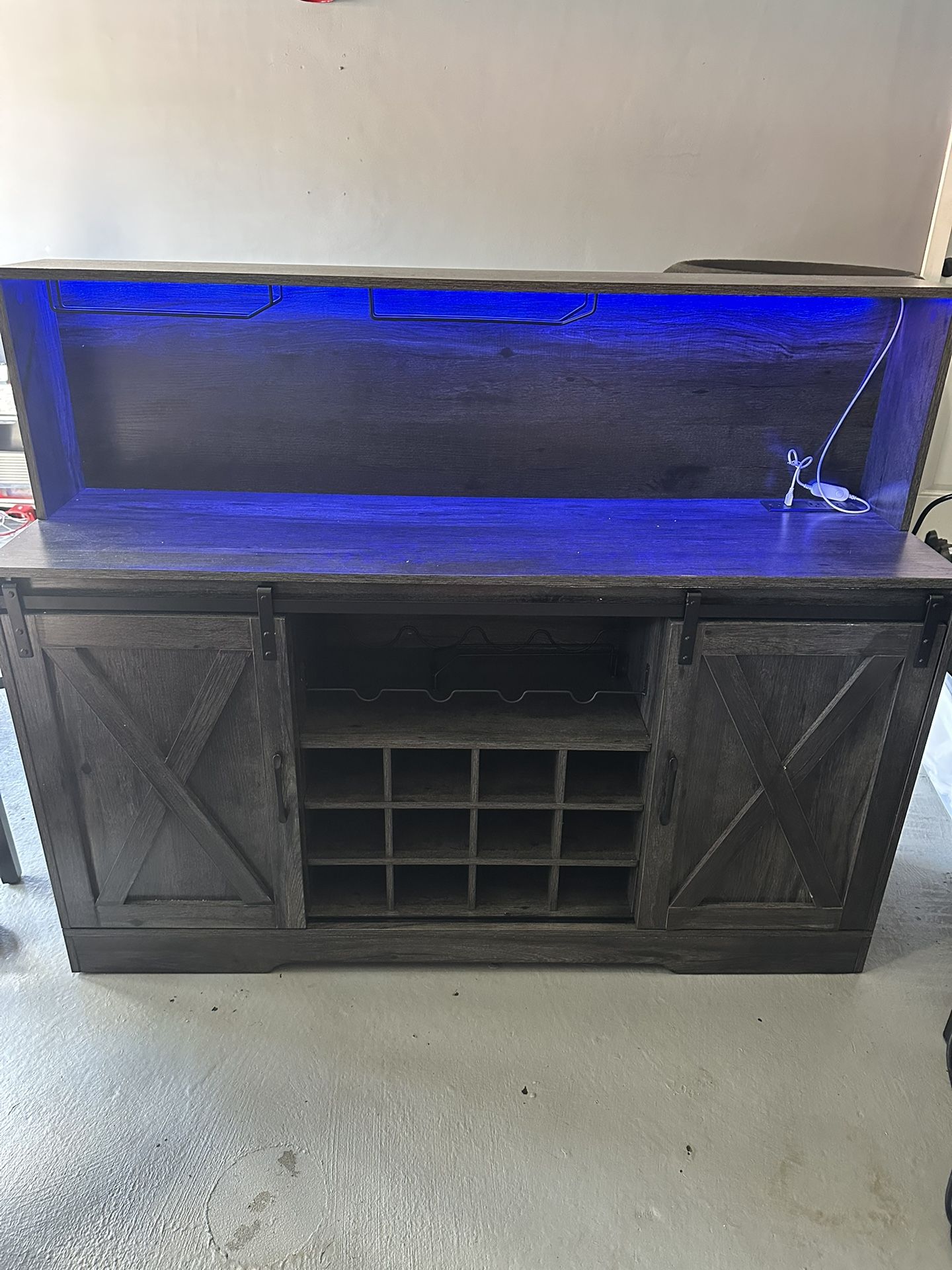 Coffee Bar Cabinet with Wine Rack