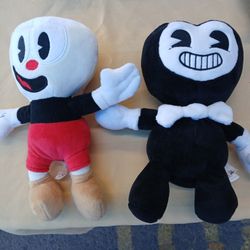Cuphead and Bendy plushies