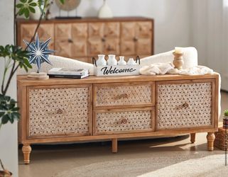 NEW IN BOX: Boho TV Stand Console Table