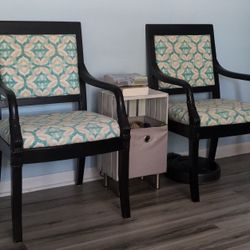 Black Lacquer Accent Chairs