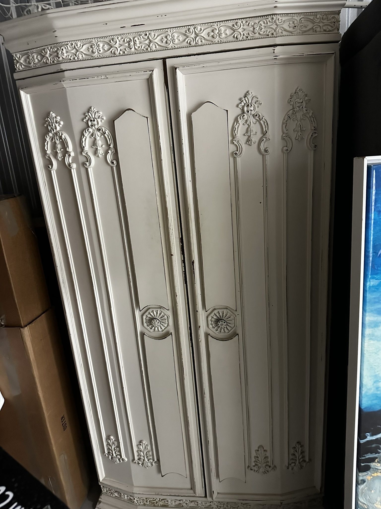 Armoire , Loveseat , Queen Mattress & Frame 