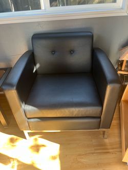 Faux Leather Club Chair