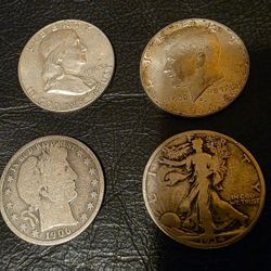 Barber, Walking Liberty, Franklin, Kennedy Halves