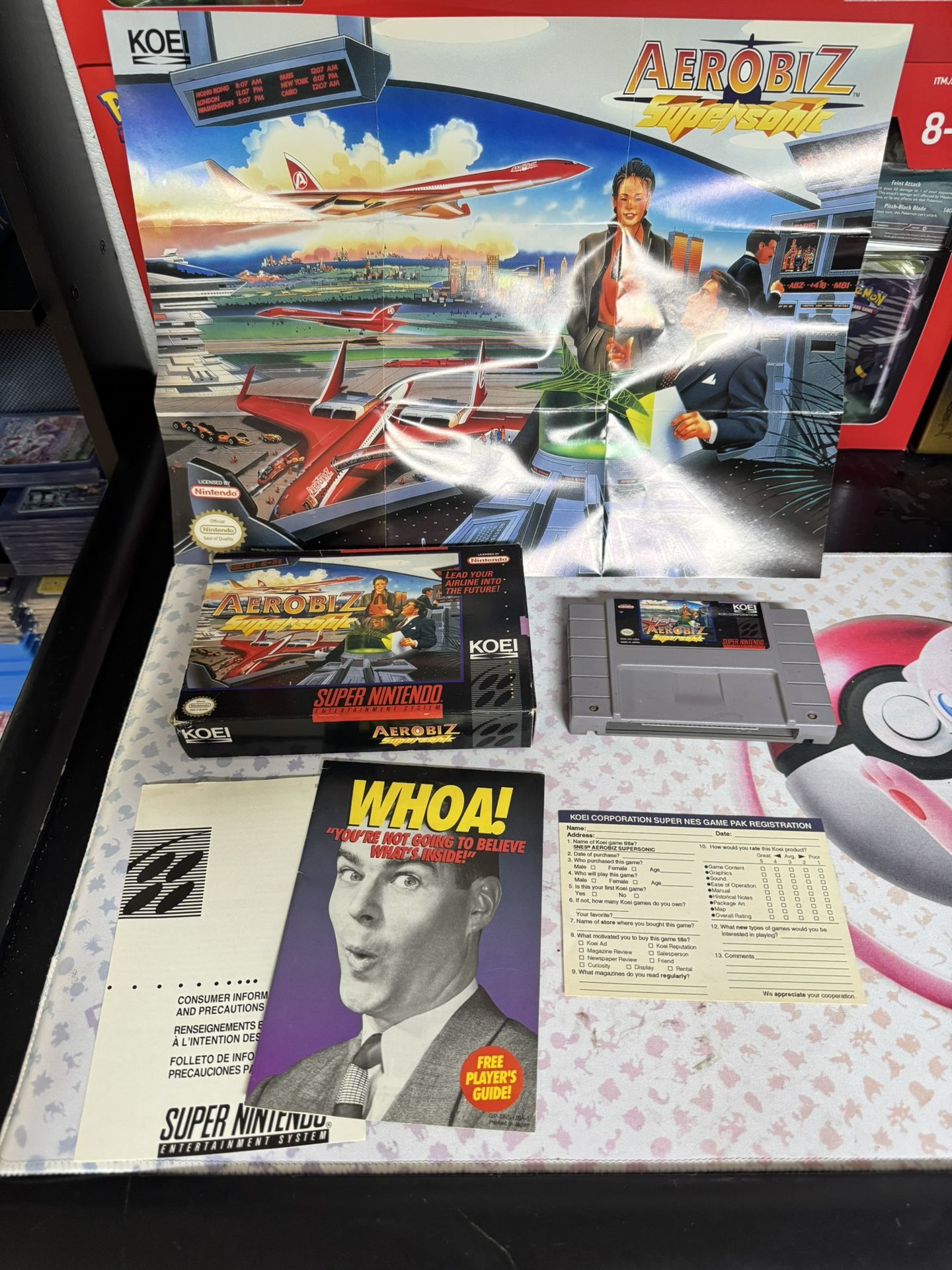 Aerobiz Supersonic SNES Game RARE HTF - Almost Complete