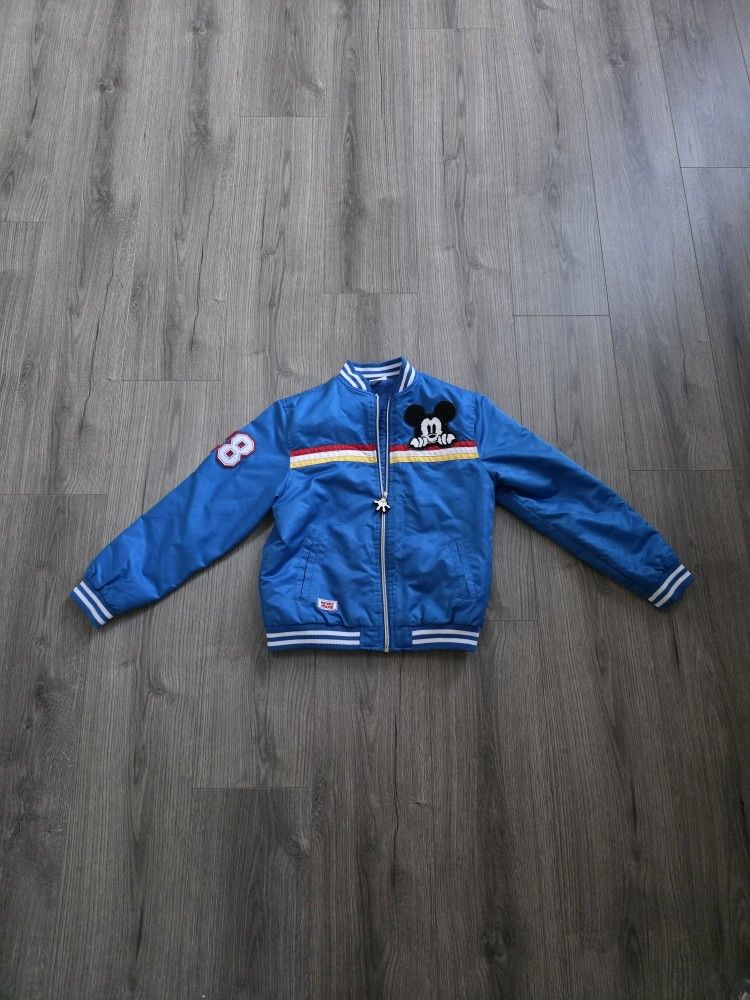 Disney Mickey Mouse Bomber Jacket Kids Size Large