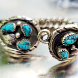 Turquoise (NUGGETS) Signed Sterling  Ladies Watch Tips 
