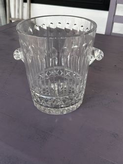 Vintage European Heavy Hand Cut Crystal Champagne Ice Bucket