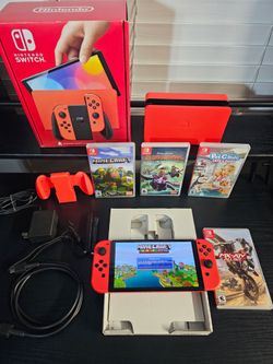 Nintendo switch oled mario red edition