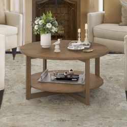 Dark Wood  Round Coffee Table