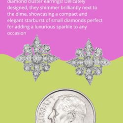 Snowflake Diamond Earrings 