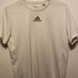 white Adidas shirt