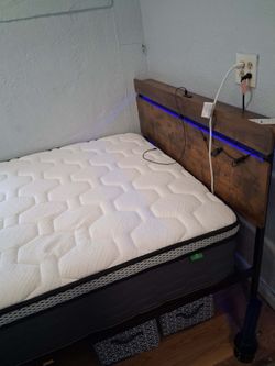 Full Mattress with Bed frame (like new just bought)