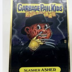 Slasher Asher Garage Pail Kids Gold Card