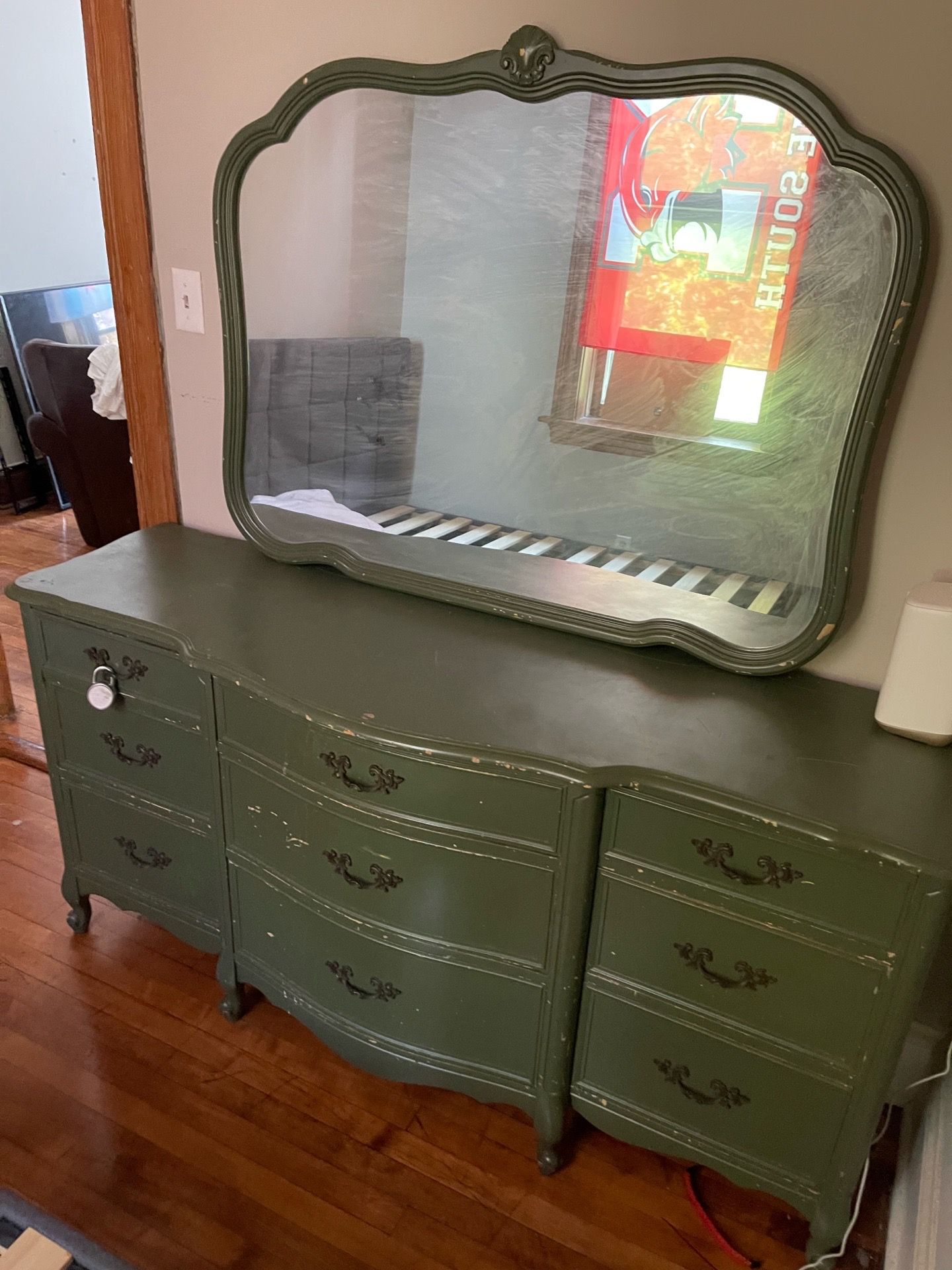 Dresser with mirror