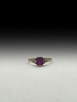 Vintage Ruby & Diamond Cocktail Ring