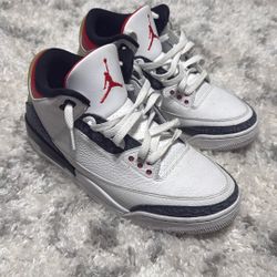 Nike Air Retro 3 Denim Size 9 Jordan Retro Mid Fire Red