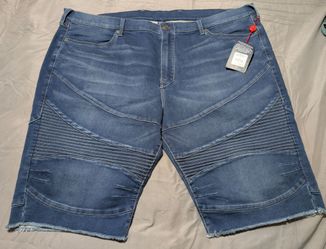 **New** Men's True Religion Geno Relaxed Slim Moto Shorts Size 48 Waist