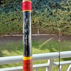 Vintage Custom Offshore Fishing Rod | Heavy Boat Rod | Red & Yellow Wraps