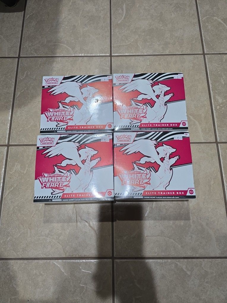 New Sealed Pokemon Cards Elite Trainer Box White Flare