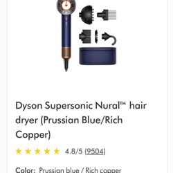 Dyson Supersonic Hair Dryer (color: Blue/copper)