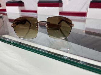 🔥🔥WHITE STICKS WITH BIG LENS IN BROWN GRADIENT TINT