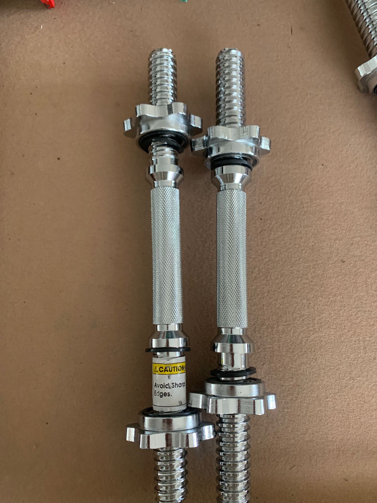 Set of Standard DUMBBELL HANDLES & SPIN COLLARS