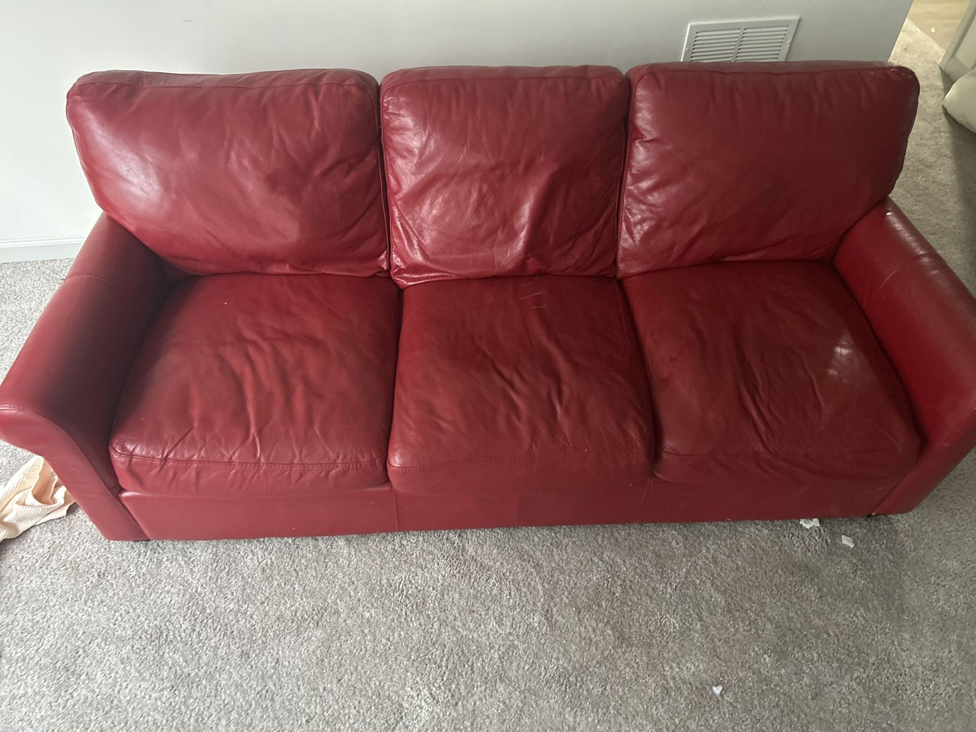 Red Leather Couch