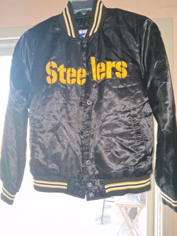 Pittsburgh Steelers Satin Snap-Up Bomber Jacket