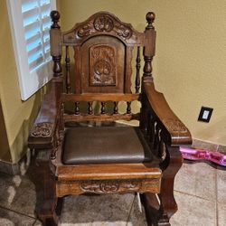 2 Wood Rocking Chairs