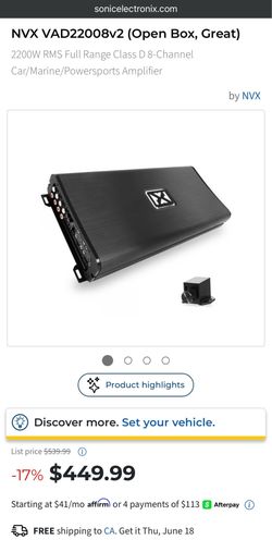 Nvx 8 channel amp