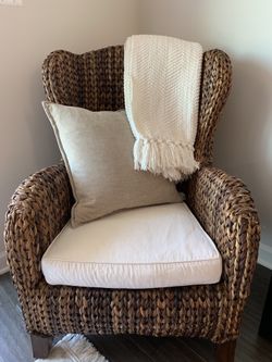 Pottery Barn Seagrass Wingback Chair for Sale in Ashburn VA OfferUp