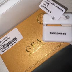 Aretes Plata 925 Moissanite Con Certificado