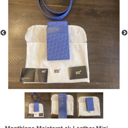 Montblanc Meisterstück Leather Mini Envelope Bag Blue