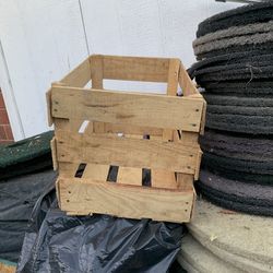 Wooden milk crate