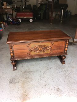 Antique Carved Wooden Hope Chest