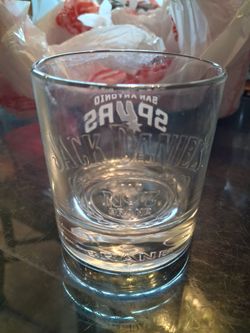 6 - Jack Daniel's glasses with Spurs logo