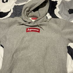 2016 Xl  Red Box Logo Grey Hoodie