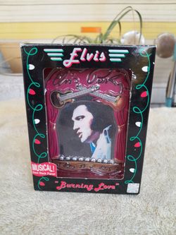 Vintage 2003 American Greetings Elvis Presley "Burning Love" Holographic Musical Ornament (New Opened Box) L@@K!