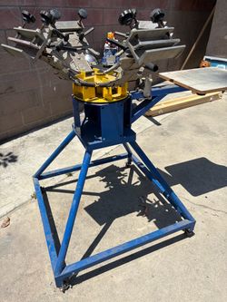 4 color 1 station screen press