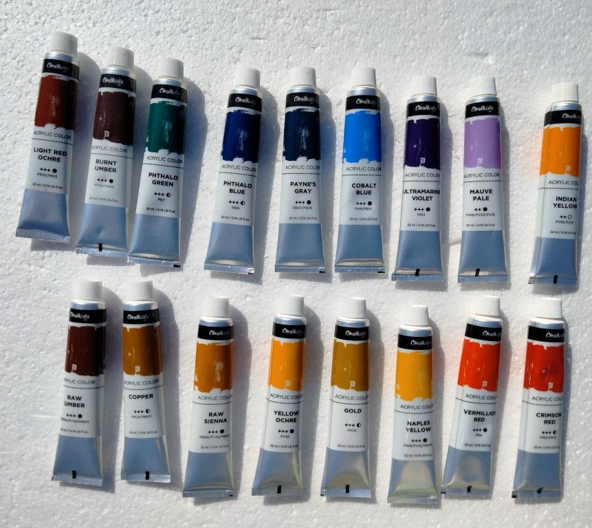 Chalkola Acrylic Color Paint Tubes 