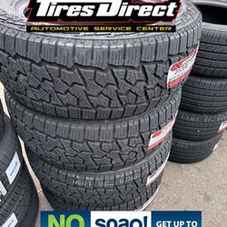 265/65R18 SET OF 4 ALL TERRAIN TIRES WITH INSTALLATION AND BALANCING